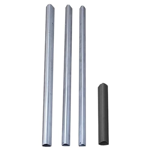 S&K 15 ft Telescoping Aluminum Tri-Tel Pole Kit with Ground Socket