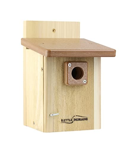 Kettle Moraine Wren & Chickadee Nest Box with Recycled Roof